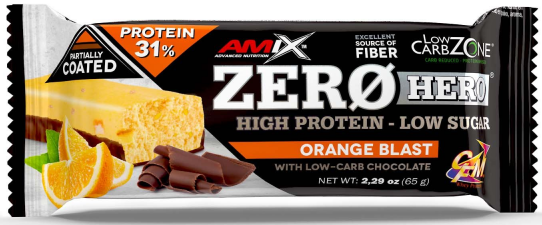 Proteinska ploščica Amix Zero Hero 31% Protein 65g