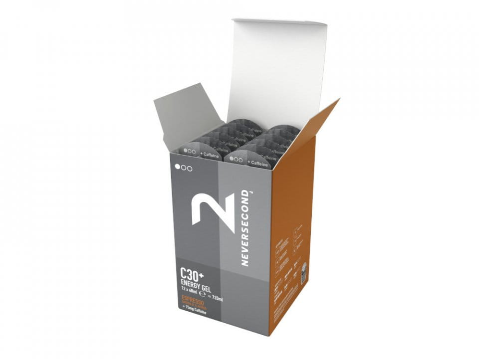 NEVERSECOND Energijski gel C30 Espresso 60 ml | 12 vrečk za vrečke