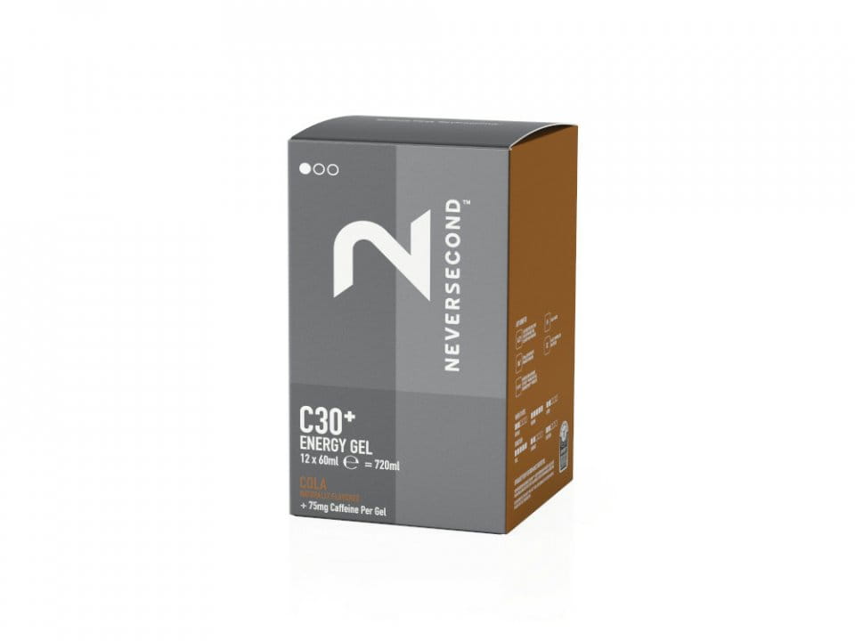 NEVERSECOND energijski gel C30 Cola 60 ml | 12 vrečk za vrečke
