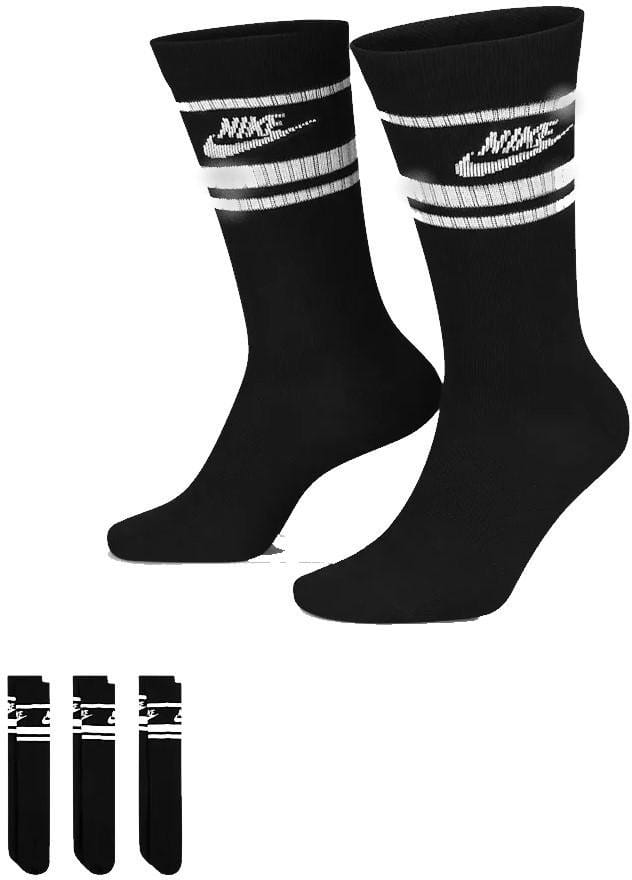 Nogavice Nike Essential Crew Stripe Socks Black