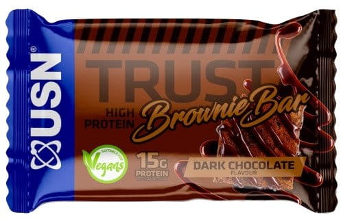 Veganska beljakovinska ploščica USN Trust 60g brownie temna čokolada